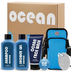 Bath and Body Wash Gift Set for Men, 6 Pcs Post-Workout Bath Gifts for Men, Cleanses, Hydrates, Refreshes, Mens Father's Day, Birthdays, Holidays Gifts Ideas