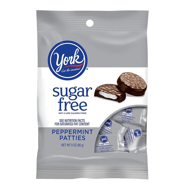 York Sugar Free Peppermint Pattie, 3-Ounce (Pack of 6)