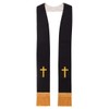 BLESSUME Estola reversible para pastor de iglesia, Blanco y Negro