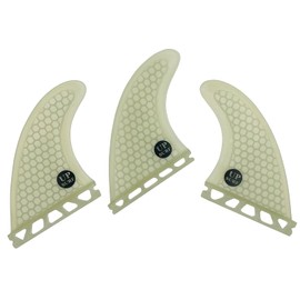 UPSURF Surfboard Tri Fin Future Fiberglass Honeycomb G5 Thruster Set Surfing White