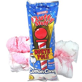 Fluffy Stuff North Pole Stawberry and Blue Razz Flavored Cotton Candy, 2 oz, Pack of 3