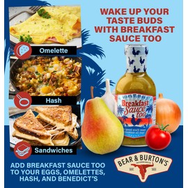 Bear and Burton's Breakfast Sauce Too 2 Pack | Medium Heat from the Makers of W Sauce | 12 Fl Oz - 2 Pack