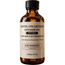 Hotel Diffuser Oil Inspired by Ritz-Carlton – Fragrance & Essential Oil Blend for Waterless & Cold Air Diffusers – Bergamot, Jasmine, Marine – Long-Lasting Aroma – Aromatherapy – 4 Fl Oz Glass Bottle