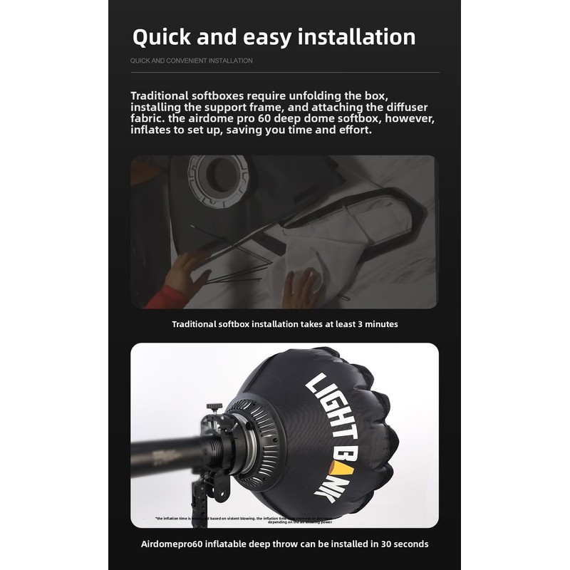 Flynoodle Air Tube Pro 60 Inflatable Softbox for Flash/LED Light,