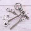 sourcing map Threaded Eye Bolts, 5Set M6x50mm - 304 Stainless