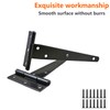 Ctyjia Pack of 2 Black T Hinges, 6 Inch (150