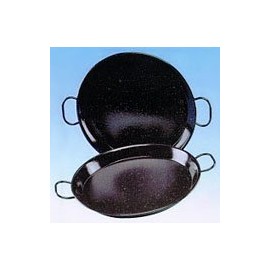 La Ideal Paella Pfanne Stahl emailliert, schwarz, 24 cm