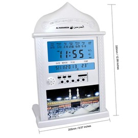 DEAGUI Azan Clock Athan Prayer Clock Automatic Azan Wall Prayer Clock Islamic Quran Muslim Silver