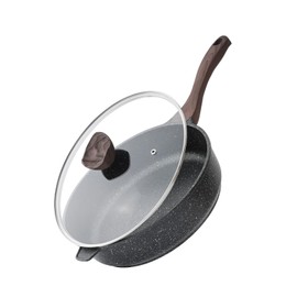 Kordisen Nonstick Deep Frying Pan with Lid, 10 Inch Non Stick Skillet, Saute Pan for Cooking, Healthy Induction Cookware, PFOA Free