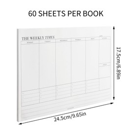 Cozlly To Do List Notepad Organiser, Weekly Planner Pad, Undated Planner Calendar with 60 Tearaway Sheets, Desk Planner Notepad, Monthly Planner Desk Planner for Meal, Menu, Appointments, Schedule