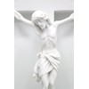 Vittoria Collection 16" Wall Crucifix Cross Jesus White Stone Corpus