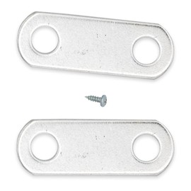 Flat ( 0" ) Depth --- Offset Mounting Canvas Z Clips for Picture Framing -- #6 X 3/8" Pan-Head Screws Included -- P