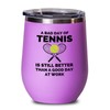 Tennis Pink Wine Tumbler 12oz - bad day of tennis