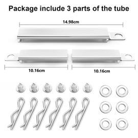 GFTIME Universal Crossover Tubes 13cm-24cm Adjustable Replacement for Charbroil, Outback, CosmoGrill, Blooma Ultar, Berkley, Uniflame, Napoleon, Charbroil Performance 463673517, 4 Pack