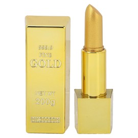 Maquillaje Brillo Metálico Lápiz Labial Dorado de Larga Duración Hidratante Temperatura Cambio de Color Lápiz Labial Cosméticos