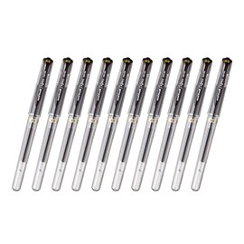 Mitsubishi Pencil UM153.24X10 Gel Ballpoint Pen, Uni-Ball Signo Broad Point, 1.0, Black, Set of 10