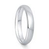KAZITSAN 4mm Stainless Steel Ring High Polished Dome Silver Wedding