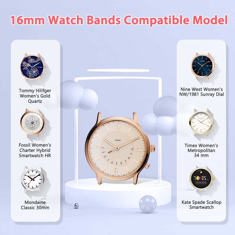 Huamanlou Nylon Watch Band, 16 mm, 18 mm, 20 mm,