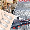 EIYVPRA Pack of 4 Shopping Trolley Release Metal Stainless Steel