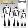 Golf Club Head covers Fairway Wood FW with Interchangeable Number
