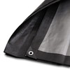 Tarpaulin Strengthened Waterproof with eyelets, Black-Grey, Heavy Duty, Multi-use Cover