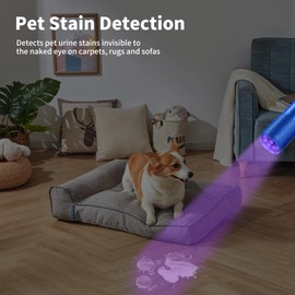 Sunloy UV Flashlight Black Light, 5 Pack 9 LED 395nm UV Lights Blacklight, Portable Mini Torch Light Pet Urine Detector for Dog/Cat Urine, Scorpions Finder, Resin Curing(15x AAA Batteries(Blue))