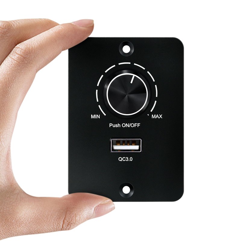 Aroidful DC 12V/24V RV Single Dimmer Light Switch, 5A PWM