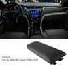 Center Console Armrest Cover PU Leather Black Armrest Protector Lid