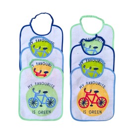 Ellepi Elastic Nursery Bibs and Laces Cotton Waterproof, Medium Child