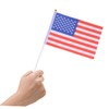 FUNOMOCYA Hand Held American Flag Stick 20pcs Polyester Plastic International