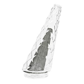 Glass Attachment Accessories, Mini Gradient Crystal Vase, Pro Replacement Top for Table Decoration, Clear Bud Vases in Bulk for Flower (Gray)