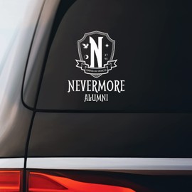 Wednesday Addams Nevermore Academy Alumni Sticker Decal Notebook Car Laptop 4.5"x5.5" (Color)