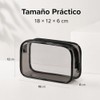 Cosmetiqueras Transparentes 3 Piezas de PVC, Bordes Negros, 18 x