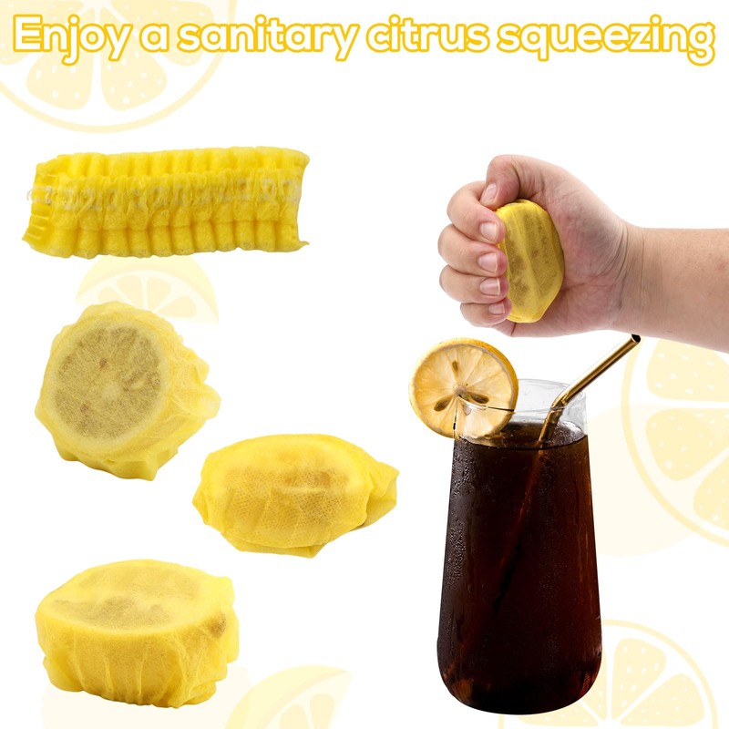 BOXOB 100 Packs Lemon Covers for Squeezing, Lemon Juice Net
