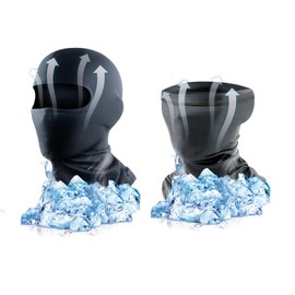 ARYIMYDP Pack of 2 Summer Balaclava for Men and Women, Cooling Balaclava Breathable Balaclava Motorcycle Summer for Outdoor Sports Cycling Motorcycle Bicycle