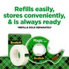 Scotch Magic Tape, 3 Dispensered Rolls, Numerous Applications, Invisible, Clear