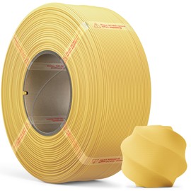 MarsWork Matte PLA Refill Filament 1kg (2.2lbs) for Reusable Spools, 1.75mm Spool-Less 3D Printing Filament, Compatible with Bambu Lab 3D Printers – Lemon Yellow