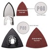 106pcs Oscillating Tool Sanding Kit with 3 Triangle 3 Finger