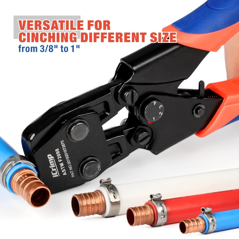 iCrimp Mini PEX Pipe Quick Cinch Tool Set for Stainless