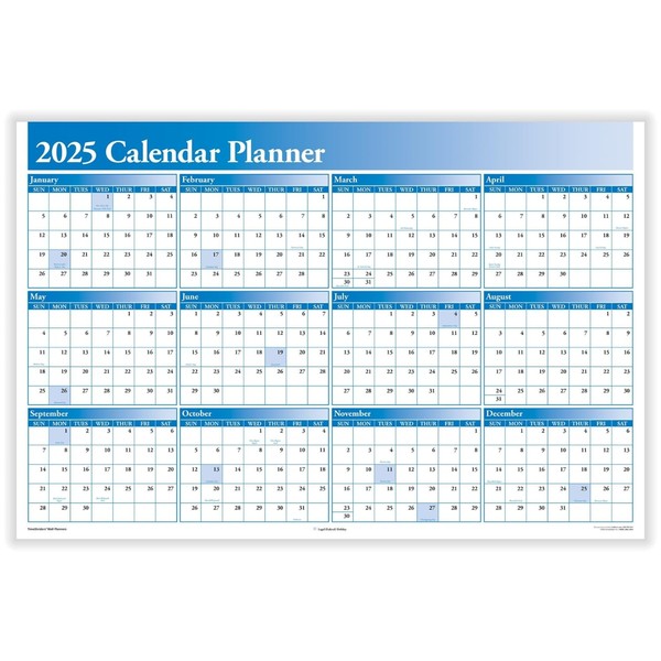 ComplyRight 2025 Full Calendar Planner - 2-Sided (36" X 24")