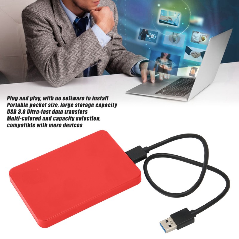 External Hard Drive HDD USB 3.0 Plug and Play Mobile