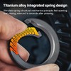 MecArmy CH10 Circle Keychain, Titanium Carabiner EDC Key Ring Clip,
