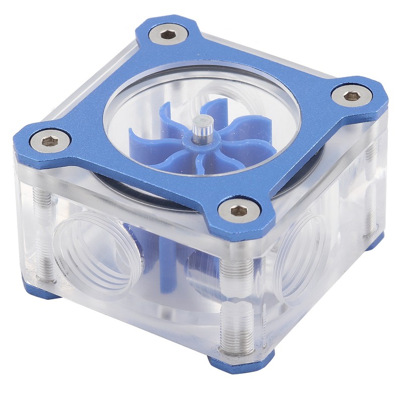 Water Cooling Flow Meter Transparent PMMA Computer Accessories G1/4 Thread(Blue
