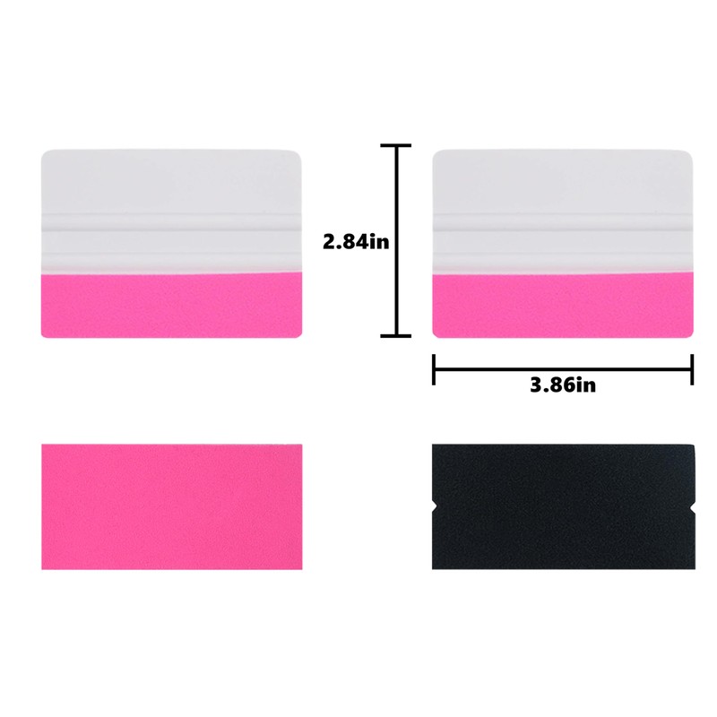 2-Pack Felt Edge Squeegee Tool for Vinyl Wrap & Wallpaper