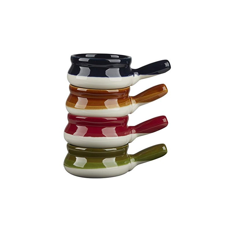 18 oz. Soup Crocks with Handle, Set of 4