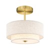 AUTELO Semi Flush Mount Ceiling Light, 12" Gold Light Fixtures