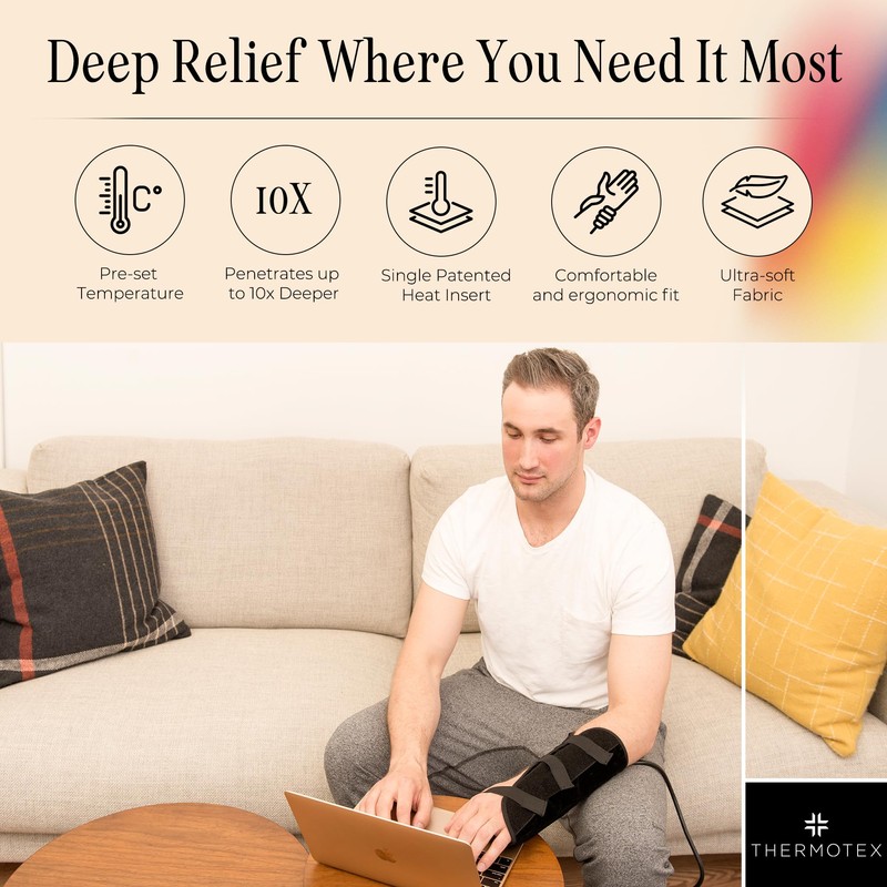 Thermotex Far Infrared Left Wrist Heating Pad - Deep Heat