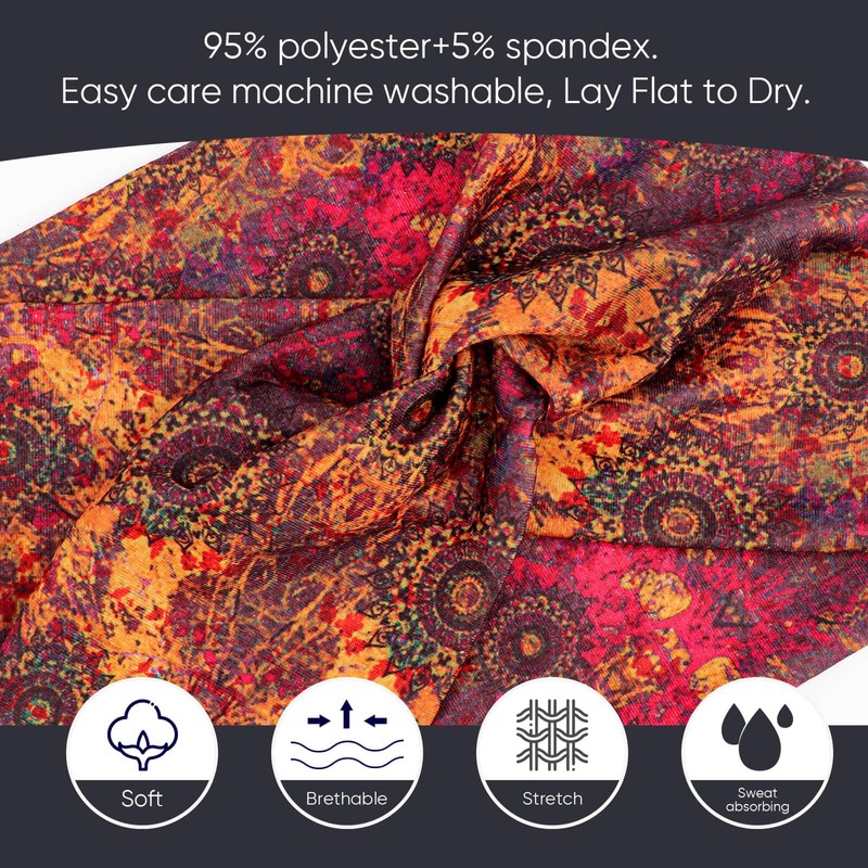 Extra Wide Turban Headbands for Women No Slip Boho Elastic