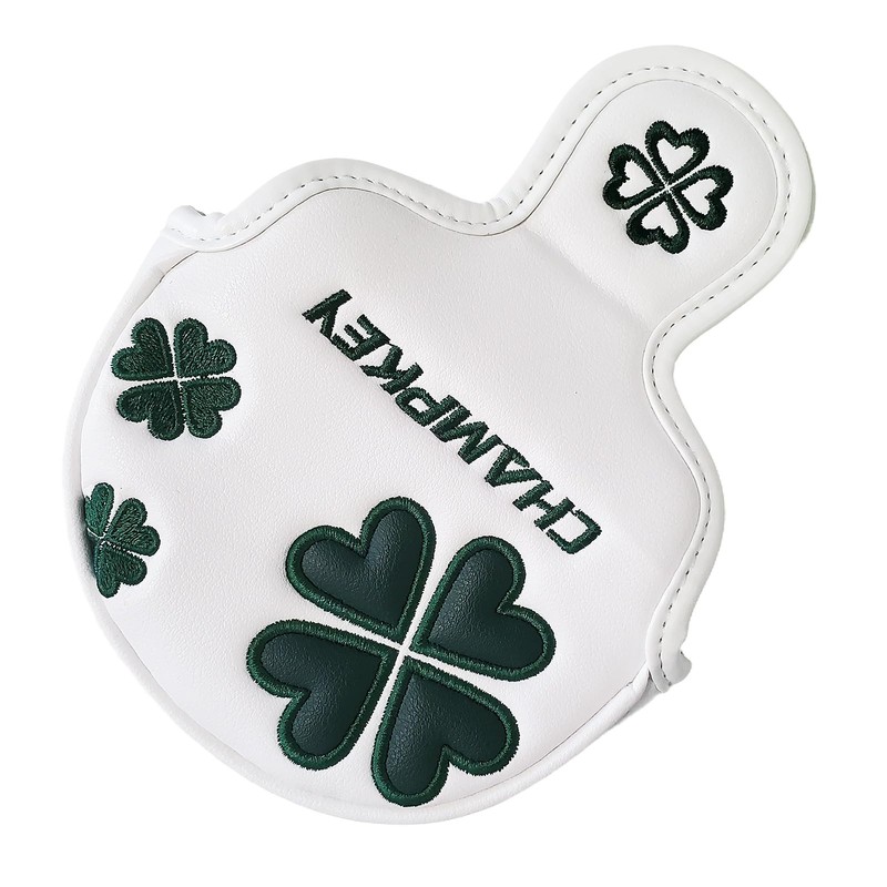 Golf Headcover Putter Cover Odyssey Red Small Mallet Magnetic Clover