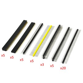 Gikfun 7 Kinds of 2.54mm Breakaway PCB Board 40 Pin Header Kit for Arduino Proto Shield (Pack of 48pcs) EK8402C